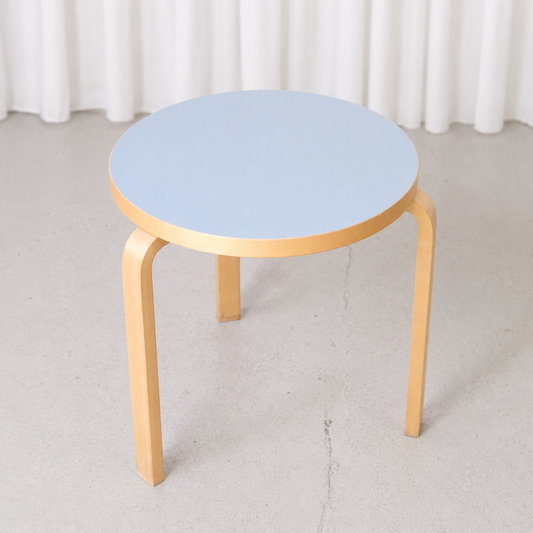 Artek 90C Table Light Blue by Alvar Aalto