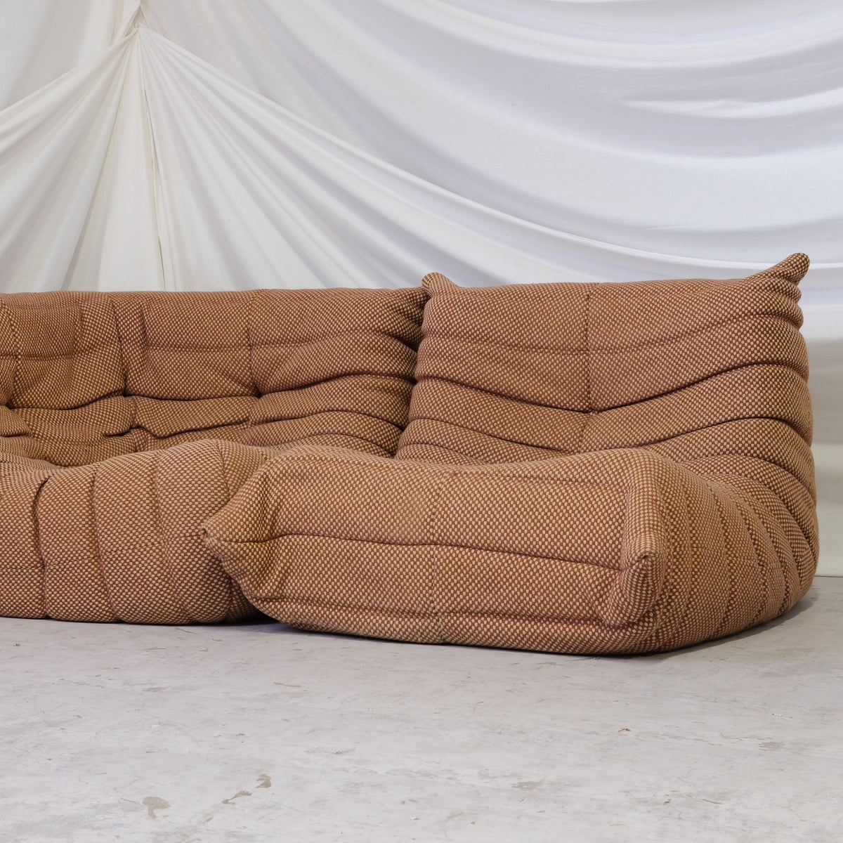 Ligne Roset Togo in Brown Wool Fabric - 3 pieces available