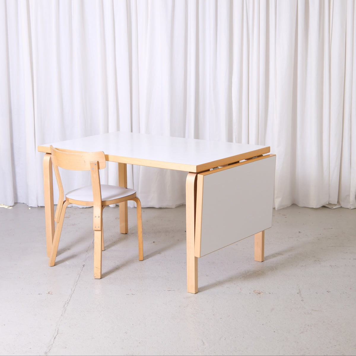 Artek Large Drop Leaf Table by Alvar Aalto