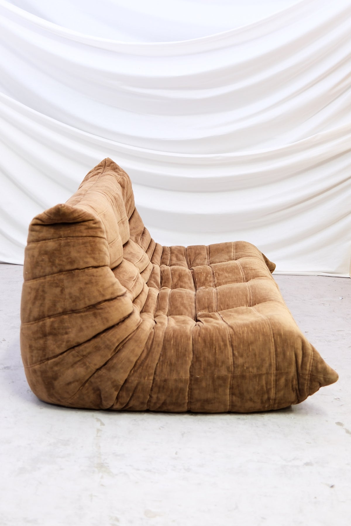 Ligne Roset Togo vintage soffgrupp – brun sammet
