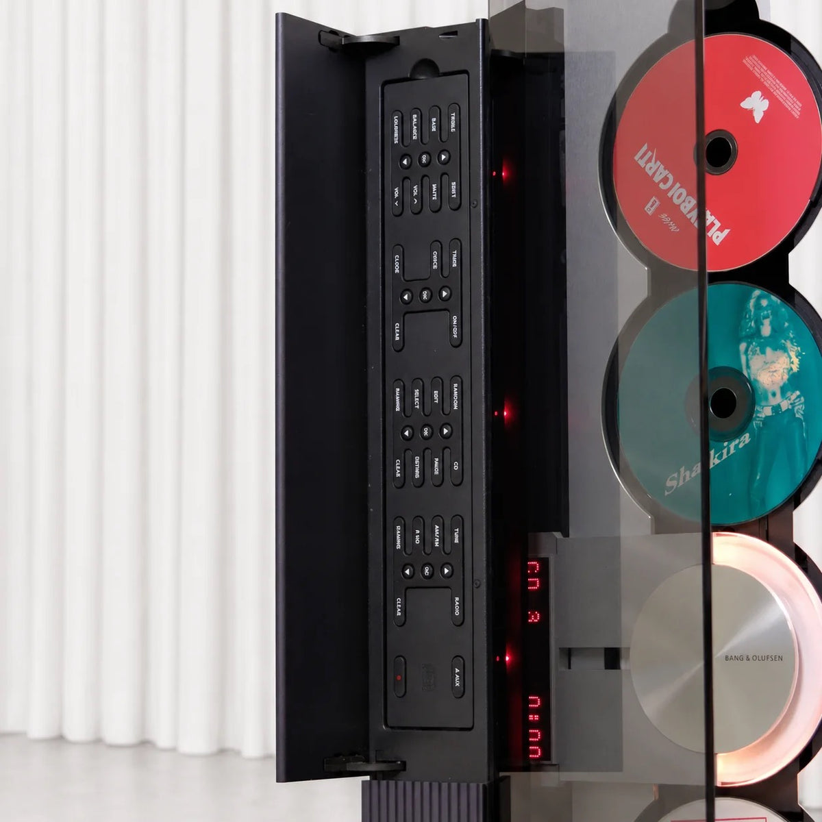 BeoSound 9000 control panel and six-disc CD mechanism