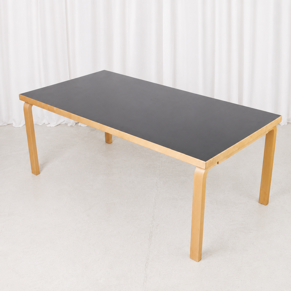 Artek Table 83 in Black Linoleum by Alvar Aalto